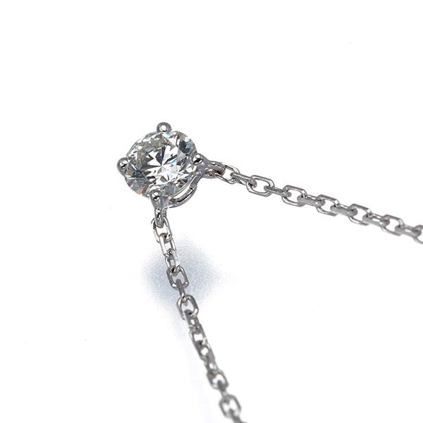 カルティエ ネックレス ダイヤ ダイヤモンド 0.21ct F VVS1 EX ソリテール K18WG 保証書/鑑定書BLJ | Cartier | 01