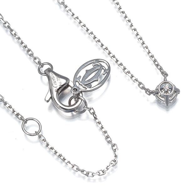 カルティエ ネックレス ダイヤ ダイヤモンド 0.21ct F VVS1 EX ソリテール K18WG 保証書/鑑定書BLJ | Cartier | 02