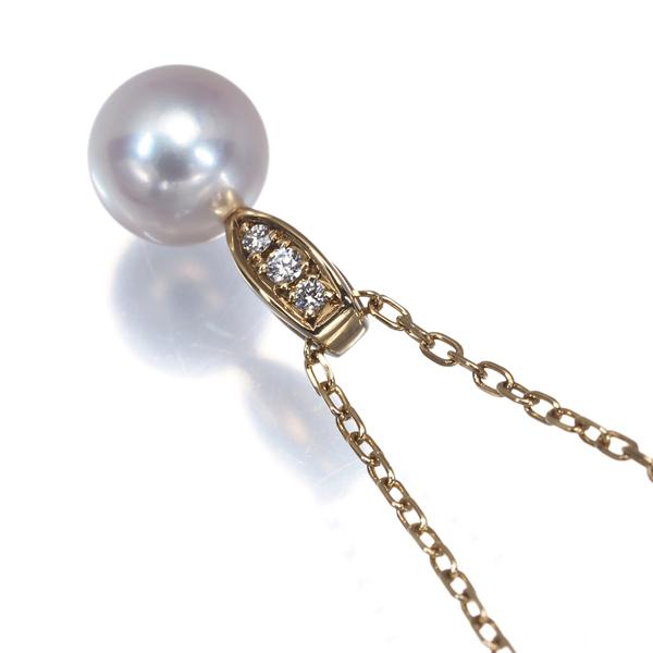 MIKIMOTO（ミキモト） ネックレス パール 真珠 7.5mm ダイヤ