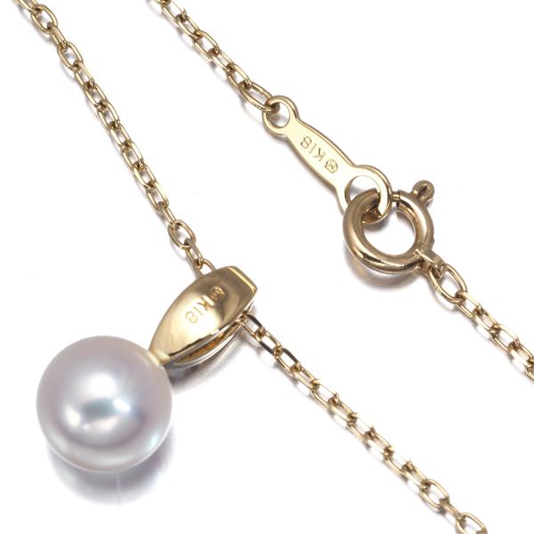 パール　真珠　シルバー　ダイヤモンド　ネックレス MIKIMOTO（ミキモト） ネックレス パール 真珠 7.5mm ダイヤ