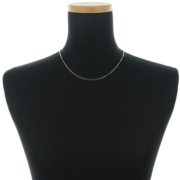 カットボール チェーンネックレス コンビカラー 2連 45cm K18PG/WGGENJ