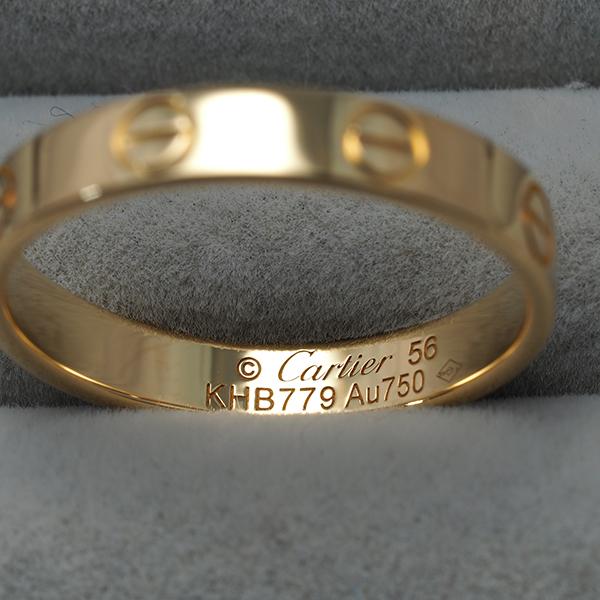 Cartier（カルティエ） ミニラブ リング SM 56号 K18YG 指輪 BLJ