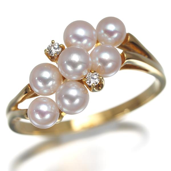 MIKIMOTO（ミキモト） リング ベビー パール 真珠 3.3-3.5mm ダイヤ