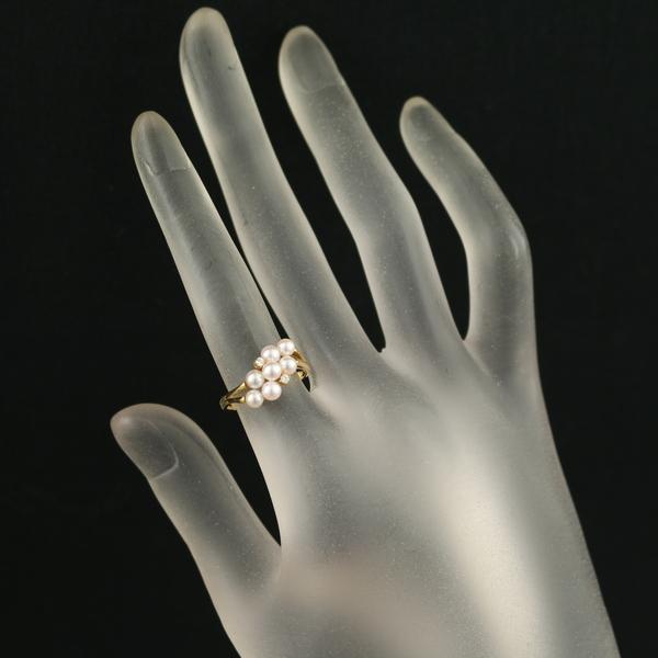 MIKIMOTO（ミキモト） リング ベビー パール 真珠 3.3-3.5mm ダイヤ