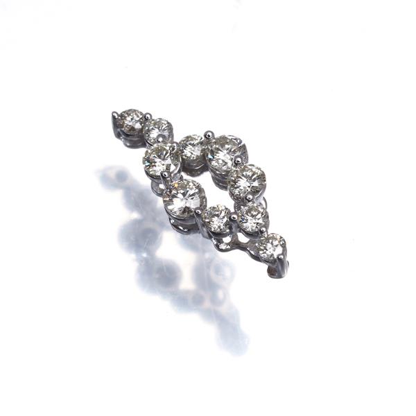 ライトブラウン ダイヤ ダイヤモンド 0.52ct ペンダントトップ K18WG 