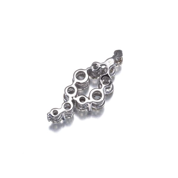ライトブラウン ダイヤ ダイヤモンド 0.52ct ペンダントトップ K18WG 