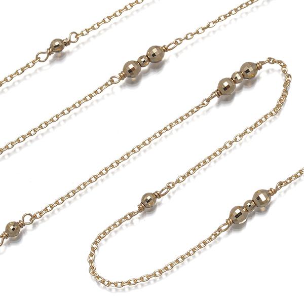 COCOSHNIK（ココシュニック） ネックレス ロング ステーション K10YG