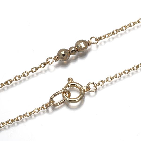 【美品】COCOSHNIK ココシュニック　K10　ステーションロングネックレス COCOSHNIK（ココシュニック） ネックレス ロング ステーション K10YG