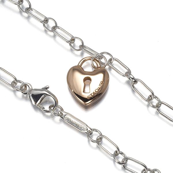 ☆Tiffany & Co. ハートロック　ブレスレット　925 K18 TIFFANY&Co.（ティファニー） ブレスレット ハートロック シルバー 925