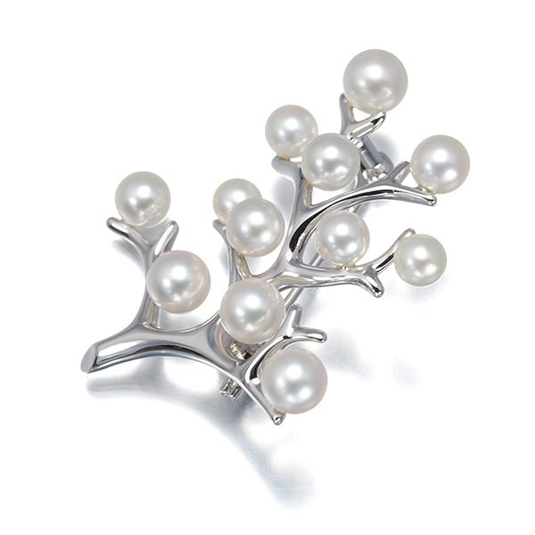 MIKIMOTO（ミキモト） ブローチ パール 真珠 4.0-5.2mm 幸福の木