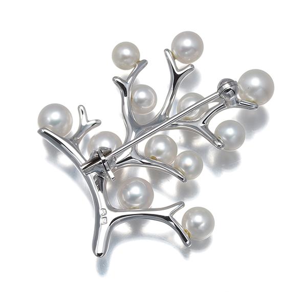 MIKIMOTO（ミキモト） ブローチ パール 真珠 4.0-5.2mm 幸福の木