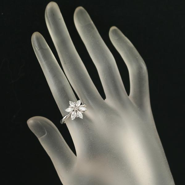 ピンク＆クリア ダイヤ ダイヤモンド 0.09ct/0.98ct フラワー マーキス