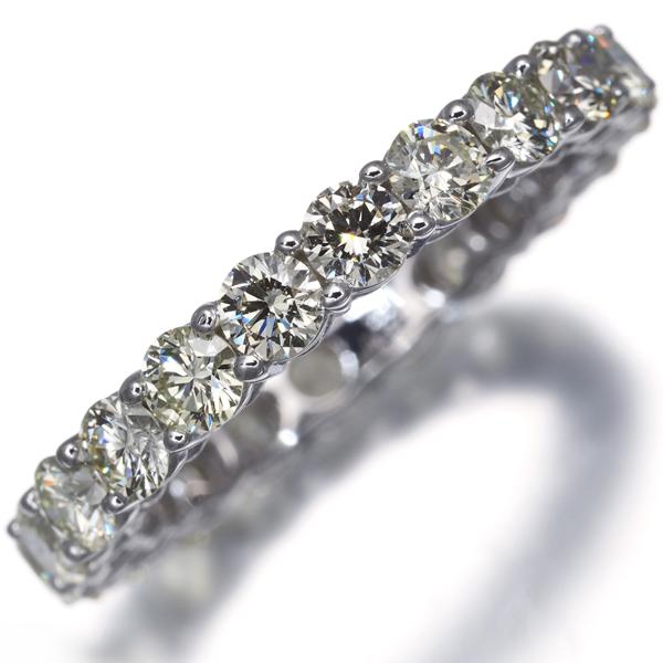 ダイヤ ダイヤモンド 2.00ct フルエタニティ リング K18WG 指輪 GENJ 