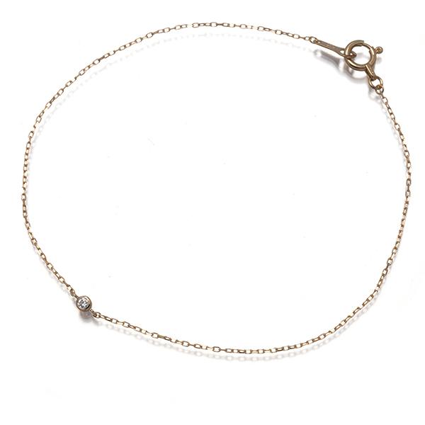 ete（エテ） ブレスレット ダイヤ ダイヤモンド 0.01ct 一粒 K18PG BLJ 