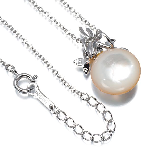 TASAKI タサキ ネックレス マベパール 真珠 13.5mm フラワー リーフ