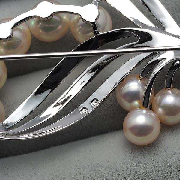 MIKIMOTO（ミキモト） ブローチ パール 真珠 5.5-6.4mm 艶消し ブーケ