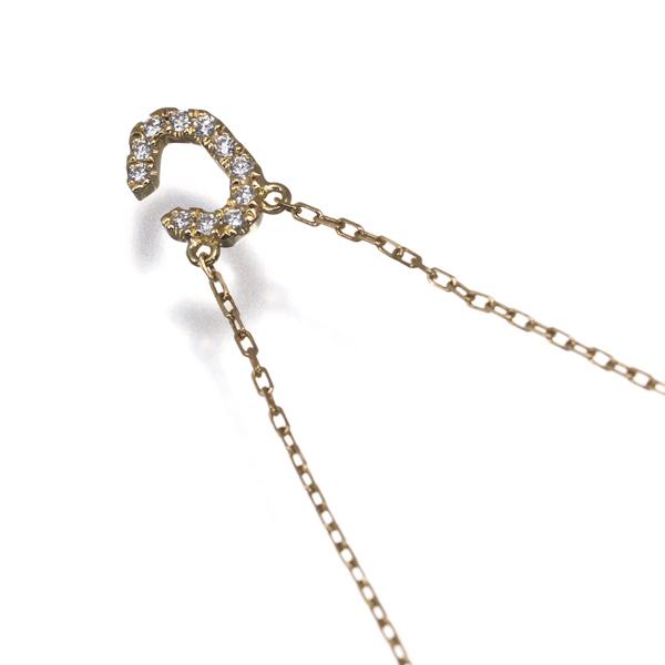 AHKAH（アーカー） ネックレス ダイヤ ダイヤモンド 0.05ct イニシャル 