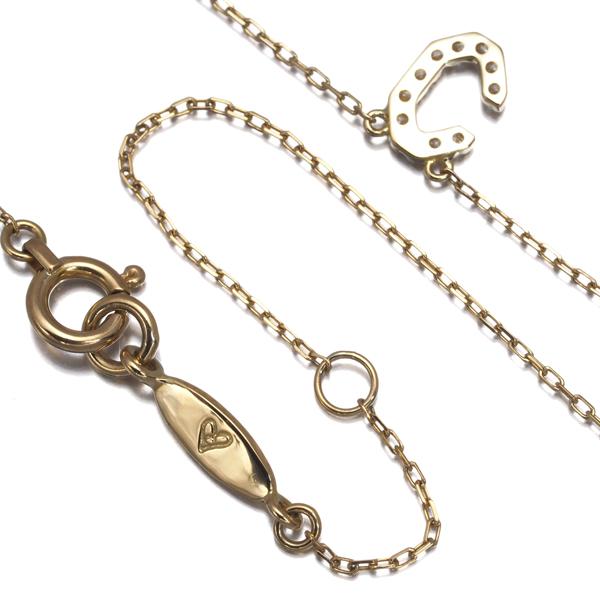 AHKAH（アーカー） ネックレス ダイヤ ダイヤモンド 0.05ct イニシャル 