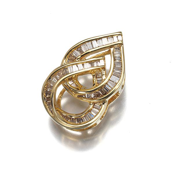 ブラウンダイヤ ダイヤモンド 0.32ct テーパーバゲットカット 