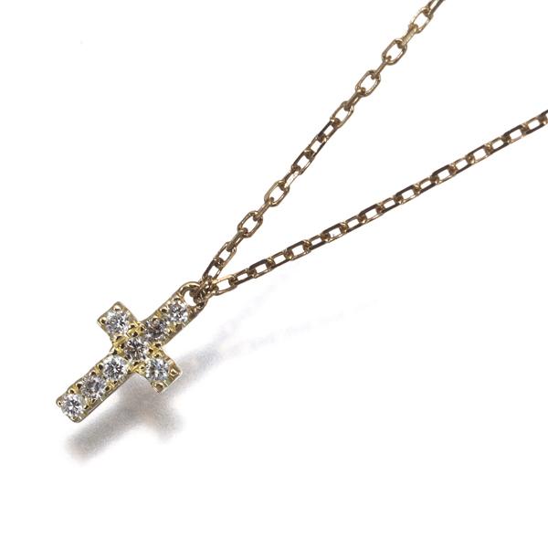【専用】アーカー K18YG ダイヤモンド0.05ct クロスパヴェ ネックレス AHKAH（アーカー） ネックレス ダイヤ ダイヤモンド 0.05ct クロス
