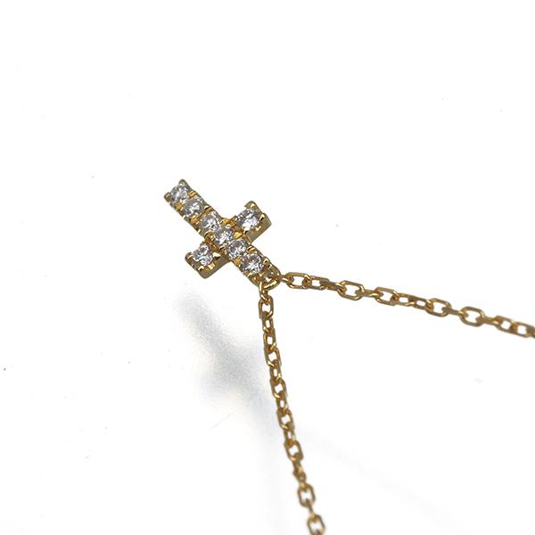 【専用】アーカー K18YG ダイヤモンド0.05ct クロスパヴェ ネックレス アーカー クロスパヴェ ネックレス K18YG ダイヤ 0.05ct AHKAH 【公式