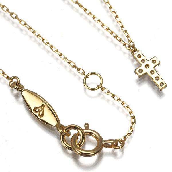 AHKAH（アーカー） ネックレス ダイヤ ダイヤモンド 0.05ct クロス