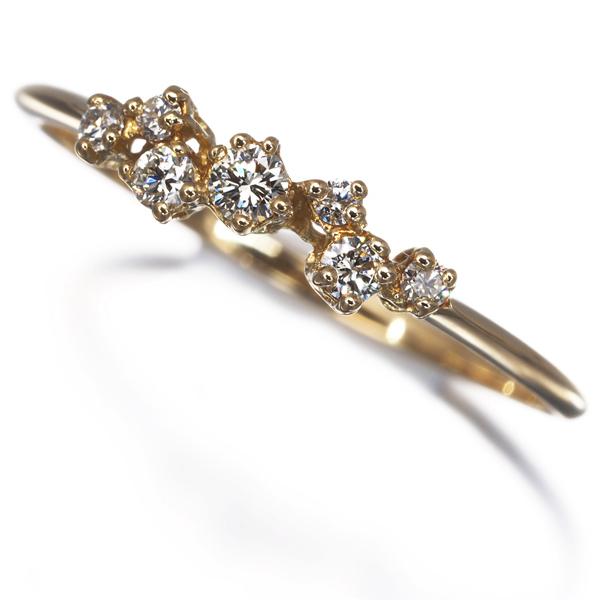 AHKAH（アーカー） リング ダイヤ ダイヤモンド 0.10ct BB 8号 K18YG