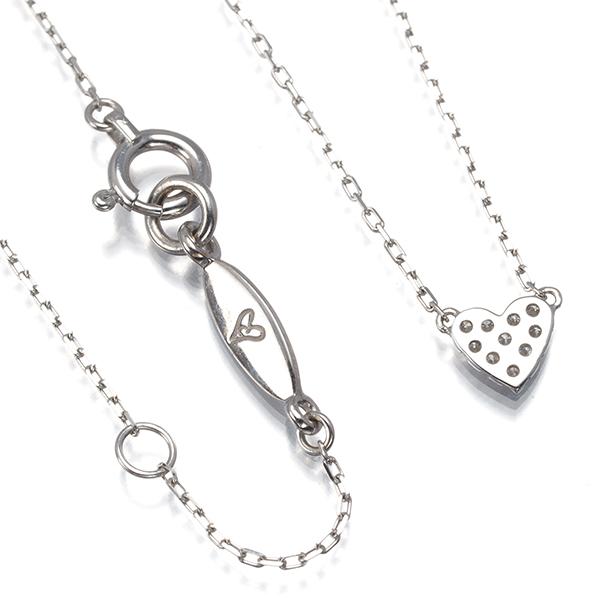AHKAH（アーカー） ネックレス ダイヤ ダイヤモンド 0.05ct ハート 