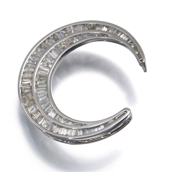 ダイヤ ダイヤモンド 0.72ct ムーン テーパーバゲットカット 