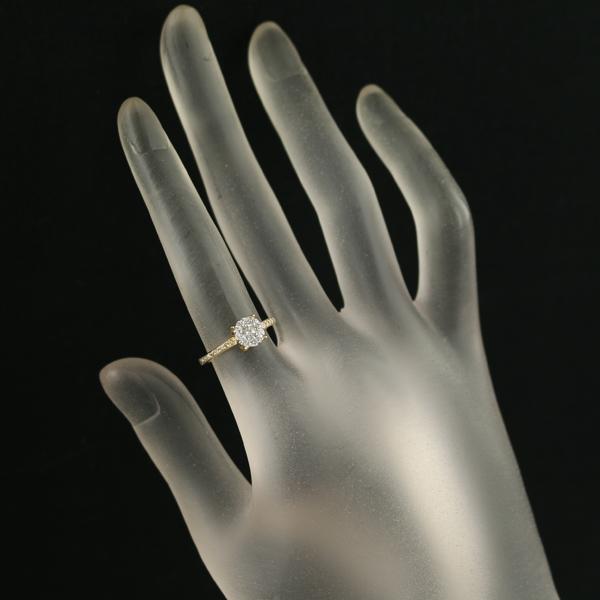 ダイヤ ダイヤモンド 0.130ct/0.30ct コンビカラー リング K18YG/Pt900 