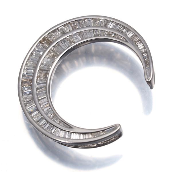 ダイヤ ダイヤモンド 0.72ct ムーン テーパーバゲットカット