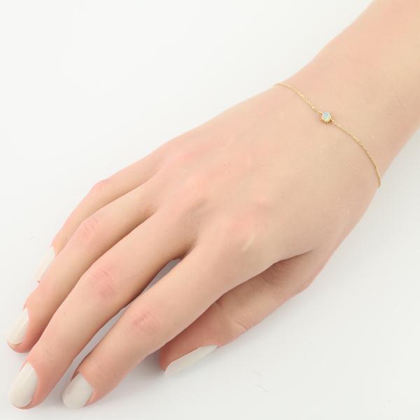 ete（エテ） ブレスレット ホワイトオパール 一粒 K10YG BLJ/GENJ 