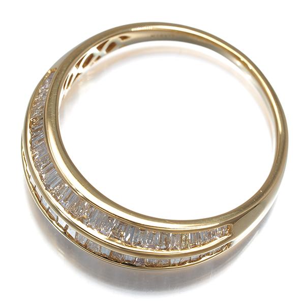 ダイヤ ダイヤモンド 1.00ct テーパーバゲットカット リング K18YG