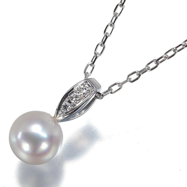 MIKIMOTO（ミキモト） ネックレス パール 真珠 7.2mm ダイヤ 