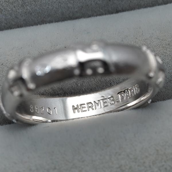 HERMES（エルメス） リング フィデリテ Hロゴ 52号 K18WG 指輪 BLJ