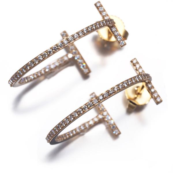 TIFFANY&Co.（ティファニー） ピアス ダイヤ ダイヤモンド Tワイヤー