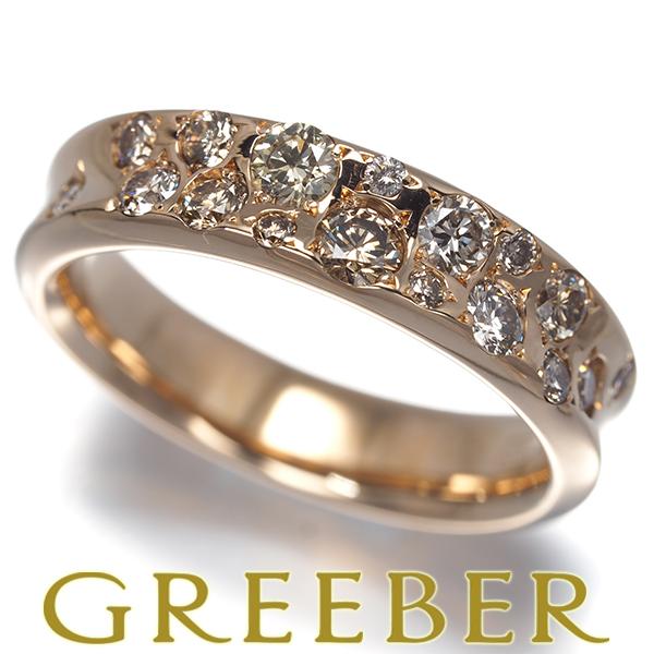 カシケイ リング ダイヤ ダイヤモンド 0.60ct メランジェ 11号 K18PG 