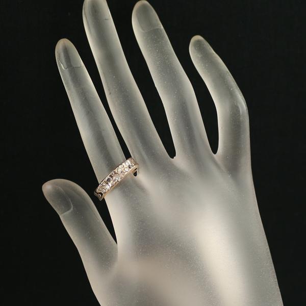 カシケイ リング ダイヤ ダイヤモンド 0.60ct メランジェ 11号 K18PG 