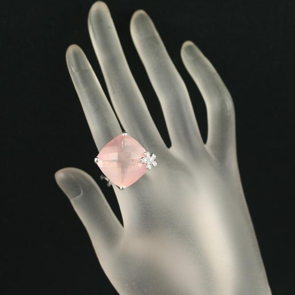 TASAKI　タサキ　K18WG　ウェーブリング　約11号相当 TASAKI（タサキ） リング ローズクォーツ 25.39ct ダイヤ ダイヤモンド