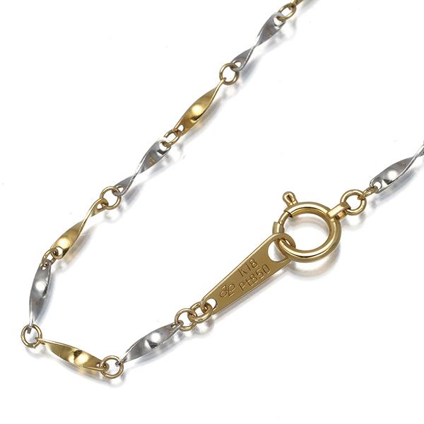 ツイスト チェーンネックレス コンビカラー Pt850/K18YGGENJ