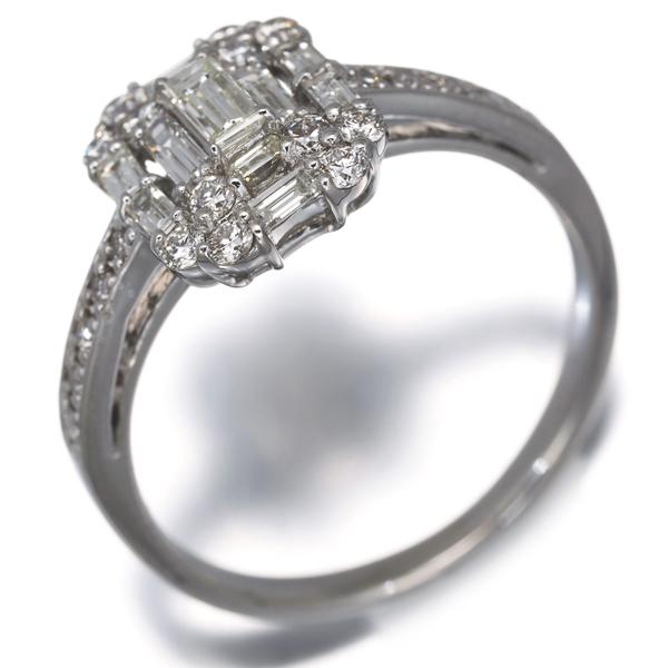 ダイヤ ダイヤモンド 0.50ct 2種カット リング Pt900 指輪 GENJ