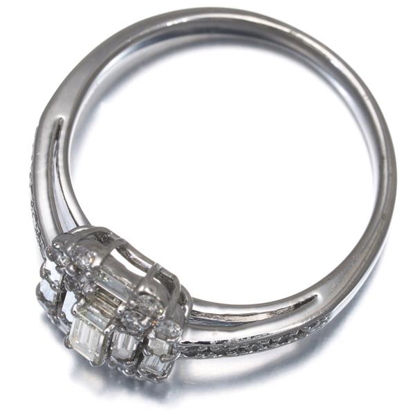 ダイヤ ダイヤモンド 0.50ct 2種カット リング Pt900 指輪 GENJ