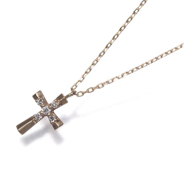 カナル4℃ ネックレス ダイヤ ダイヤモンド クロス K10YG BLJ/GENJ 大幅値下げ品 | 4℃ | 04