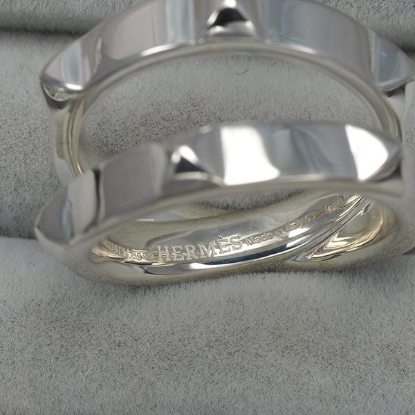 新品未使用 激レア61サイズ　HERMES エルメス　クルードゥH HERMES（エルメス） リング クルードゥH 2ロウ 53号 シルバー 925 指輪
