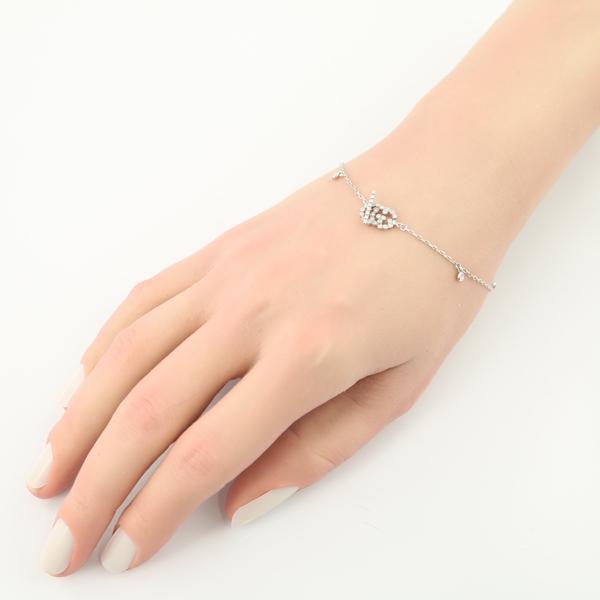 セール18金 グッチ ブレスレット ダイヤ GGランニング ステーション K18 GUCCI（グッチ） ブレスレット ダイヤ ダイヤモンド GGランニング