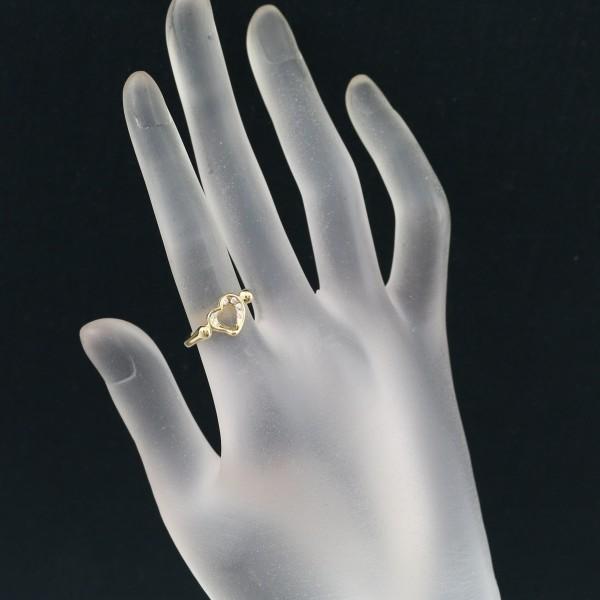 【現行品】ティファニー K18YG ダイヤモンド リング 9号 定価22万円相当 TIFFANY&Co.（ティファニー） リング ダイヤ ダイヤモンド オープン