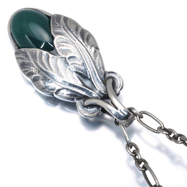 ジョージジェンセン イヤーペンダント ネックレス 2008年 グリーンアゲート Georg Jensen（ジョージ ジェンセン） ネックレス グリーンアゲート