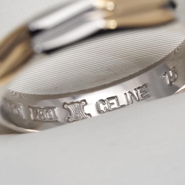 新品仕上げ済 セリーヌ マカダム 750 Pt850 コンビカラーリング 8号 CELINE（セリーヌ） リング コンビカラー 15号 K18YG/Pt850 指輪 BLJ