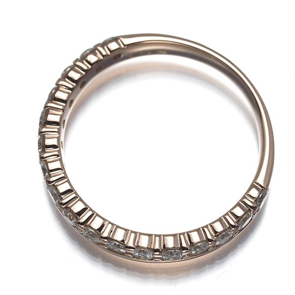 エステール リング ダイヤ ダイヤモンド 0.51ct ハーフエタニティ 8号