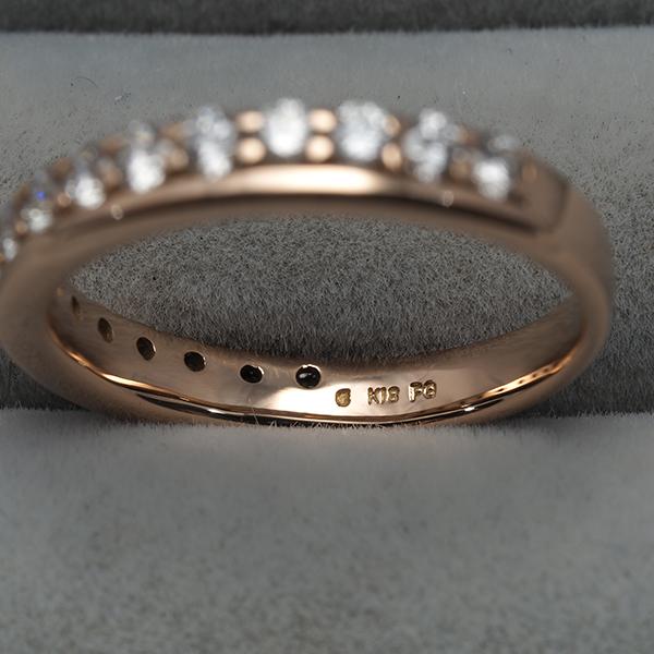エステール リング ダイヤ ダイヤモンド 0.51ct ハーフエタニティ 8号